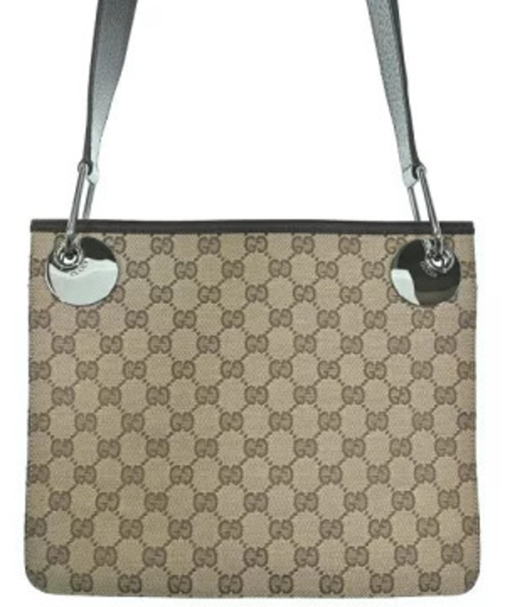 Gucci over All canvas Eclipse GG bag shoulder Brown Black Brown